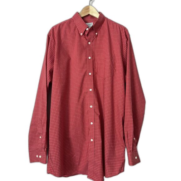 L.L. Bean Other - LL Bean Kennebunk Sport Shirt Wrinkle Free Large Tall Red Preppy 275570 NWOT